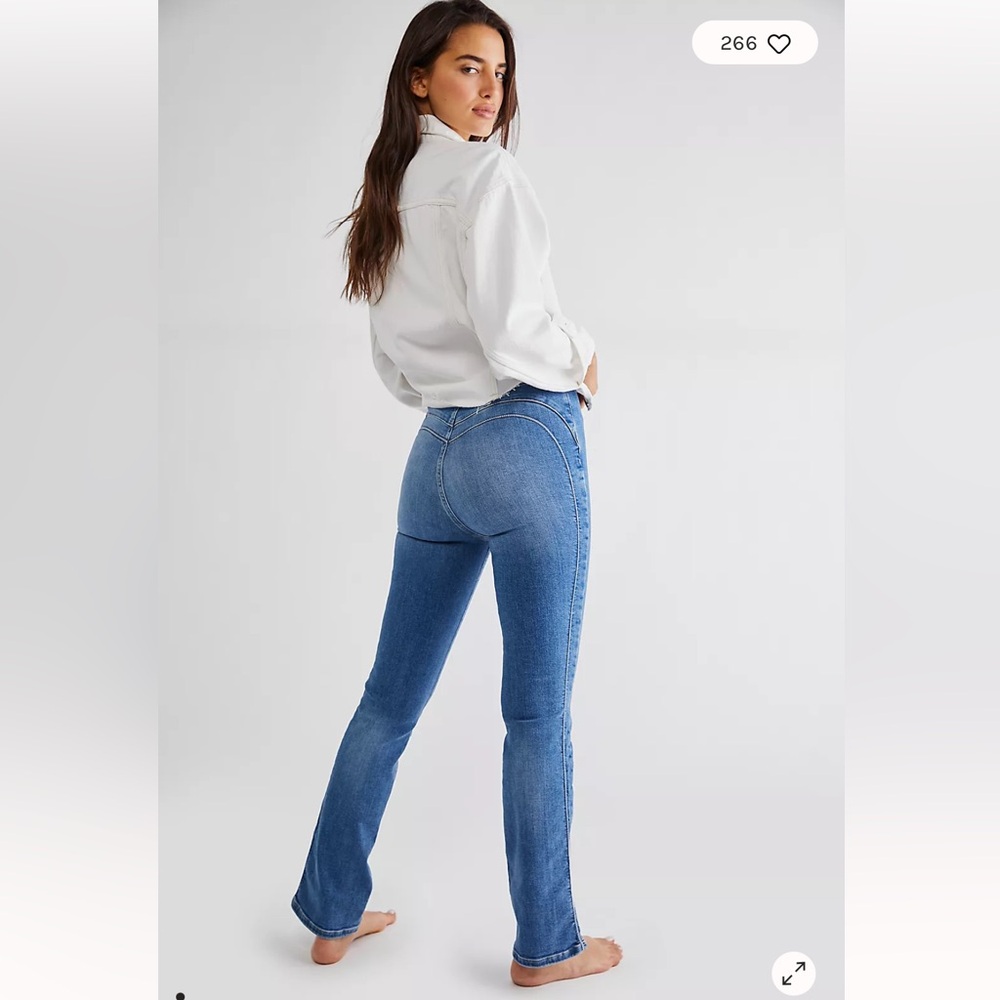 Free people cross my heart slim straight jean